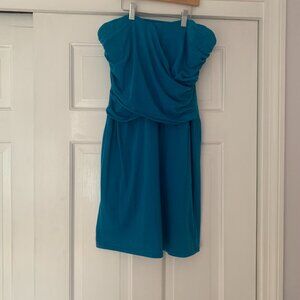 Victoria's Secret Blue Strapless Bra Top Dress, size large - excellent cond